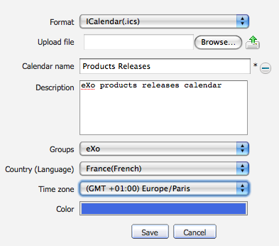 Create a new calendar on the fly