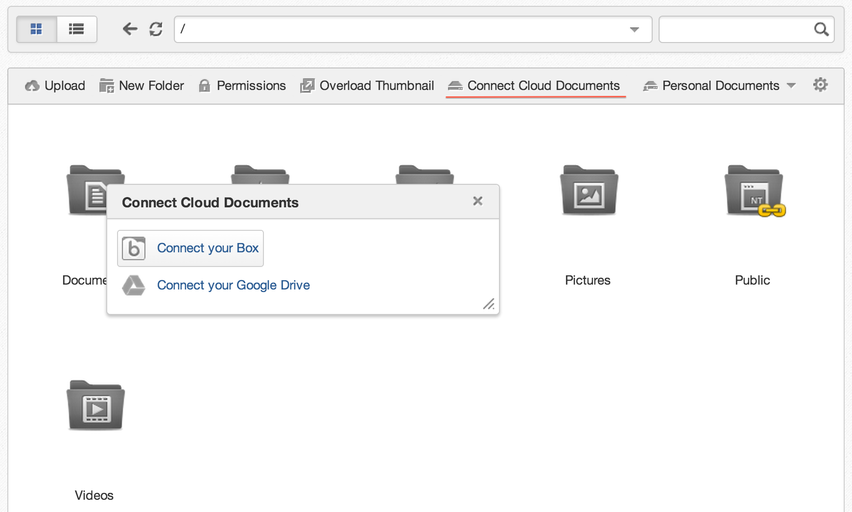 01 Connect Cloud Documents popup