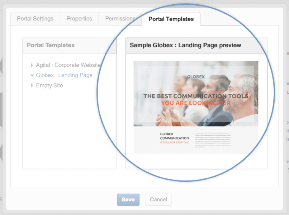 New portal templates