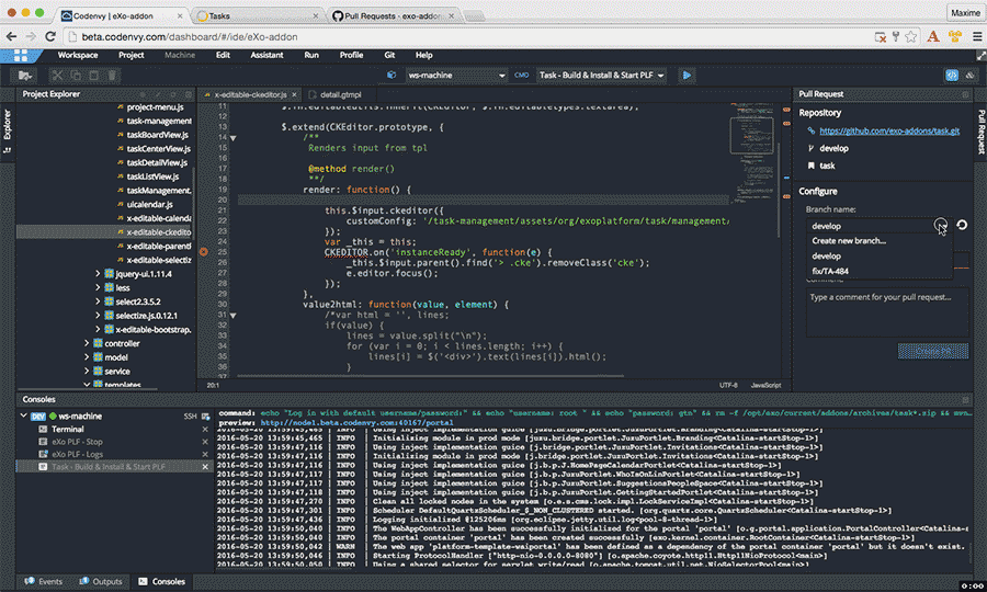 Pull Request panel