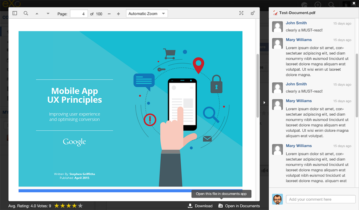 eXo Platform document app