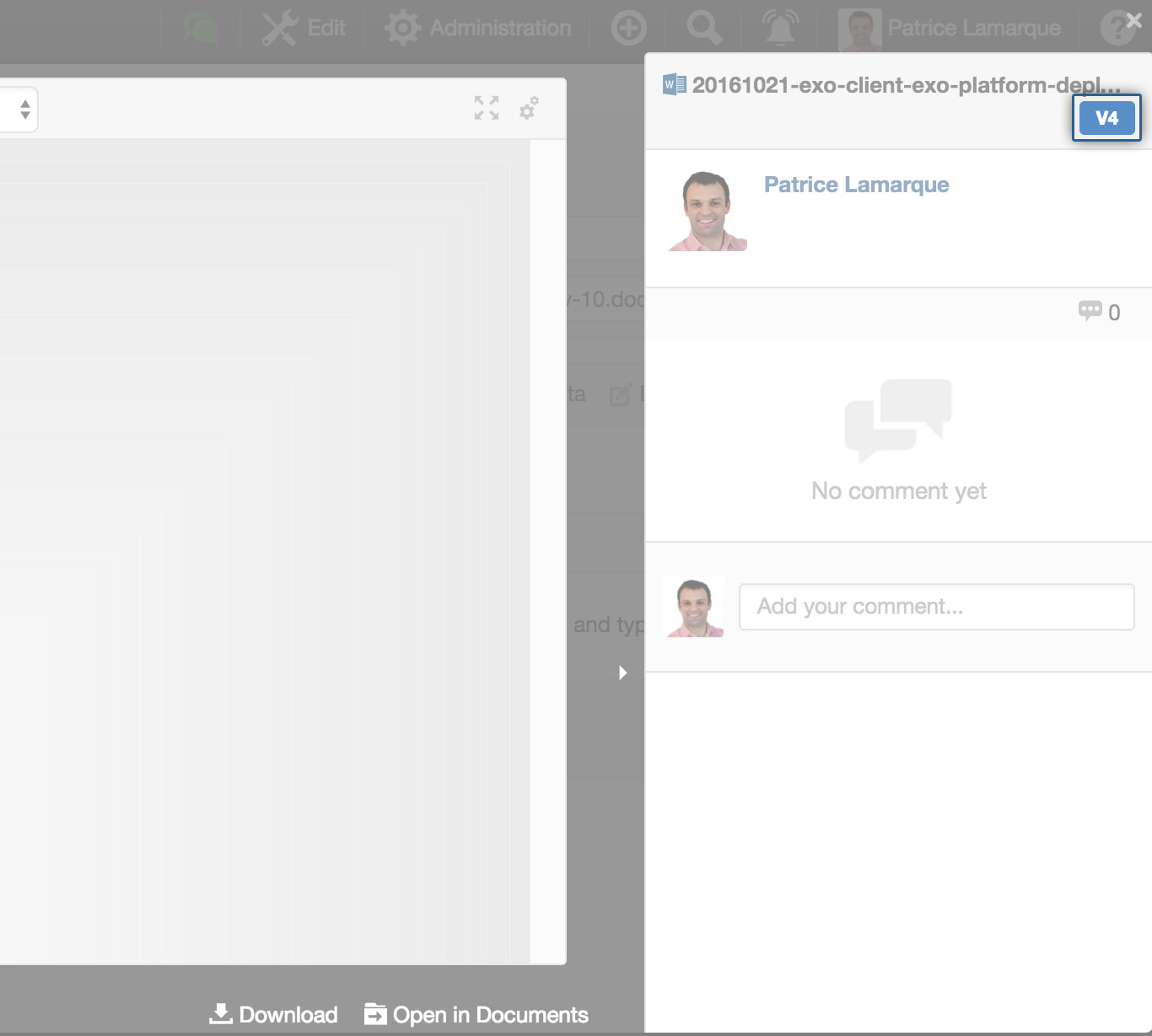 eXo document version control